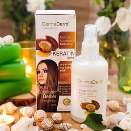 DermaDerm Keratin Argan Extract Hair Care Milk