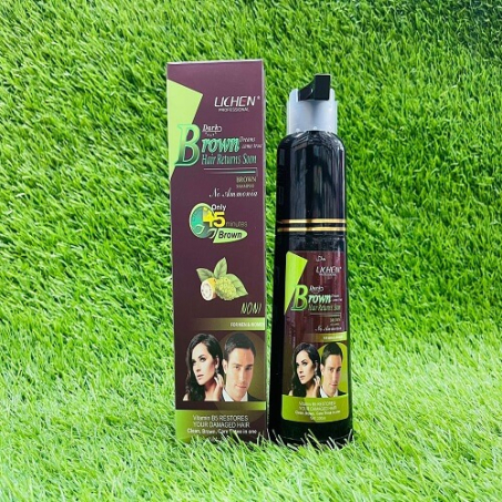 Lichen Dark Brown Hair Color Dye Shampoo 200ml