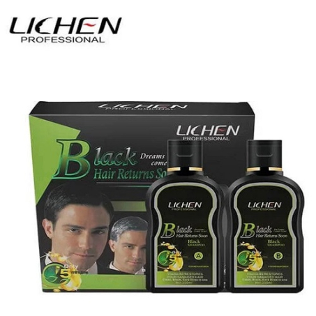 Lichen Professional Black Hair Return Soon Black Shampoo 200ml In 